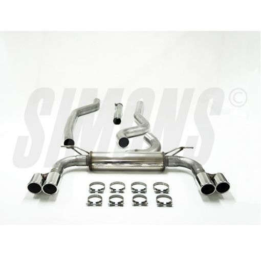Billede af Simons catback udstødning BMW F34 GT 318d/320d 4x80 mm
