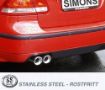 Billede af Simons catback udstødning Saab 9-3 1.8T/2.0T/Aero 58L 2x80 mm