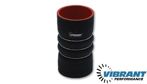 Billede af 5" / 127mm Silikoneslange med pukkel - Længde 203,2mm. - 35PSI - Sort