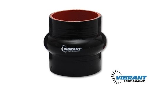 Billede af 2.5" / 63mm Silikoneslange med pukkel - Længde 76,2mm - 55PSI - Sort