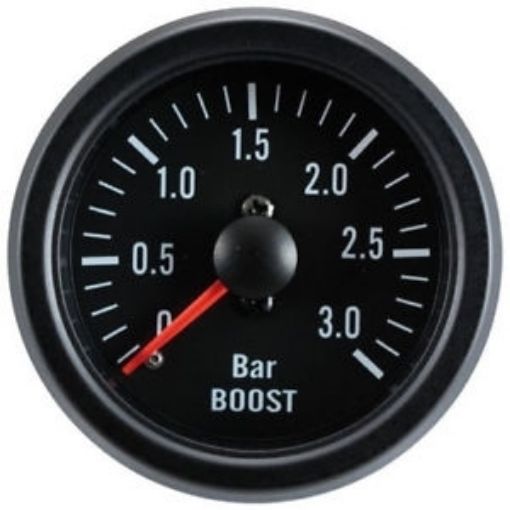 Billede af Autogauge ladetryksmåler - Sort - 3 bar