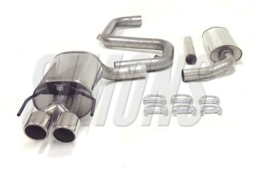 Billede af Simons catback udstødning Saab 9-3 1.8T/2.0T/Aero 61L 2x80 mm