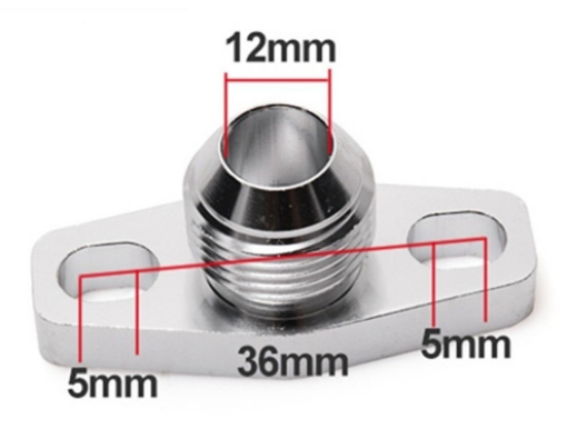 Billede af Returløbsflange AN10 tilslutning - 38-43mm.
