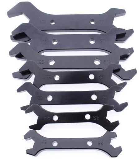 Billede af AN fitting - Værktøj - AN3 til AN20 (7stks) - Sort