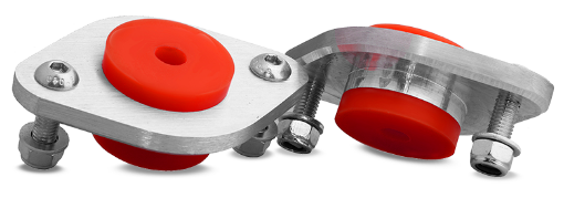 Billede af PMC REAR TOP MOUNTS ALUMINIUM AND POLYURETHANE - 80ShA (Red)