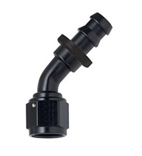 Billede af 45gr. AN fitting - AN-4 - Sort - Push lock