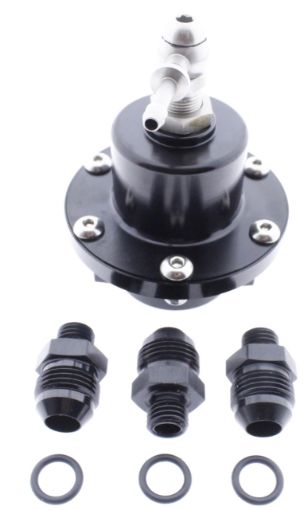 Billede af Qualitec high pressure brændstoftrykregulator 2x AN8 / 1x AN8 med nipler