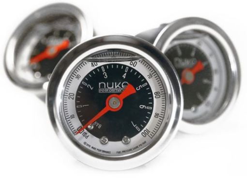 Billede af Nuke Performance brændstoftryksmåler 0-100 PSI/0-7 bar