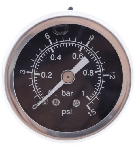 Billede af Mekanisk brændstoftryksmåler 0-15 PSI/0-1 bar sort