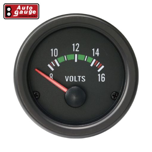 Billede af Autogauge voltmeter - Sort