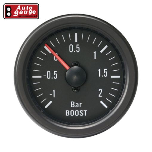Billede af Autogauge ladetryksmåler - Sort