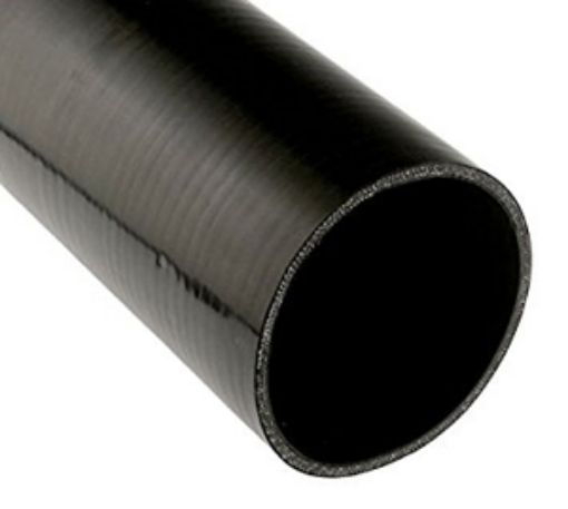 Billede af 2.36" / 60mm. - 1 meter lige silikoneslange - Sort
