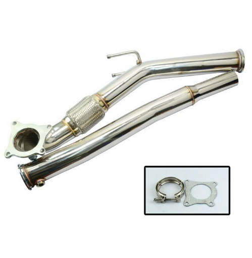 Billede af 3" TFSI Downpipe / forrør - Med 400 cellers sportskatalysator - SS304