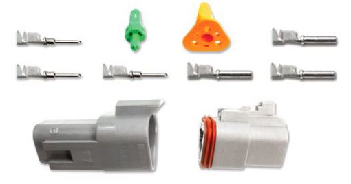 Billede af 3 pin - Deutsch stik - HAN/HUN sæt - Incl. stikben