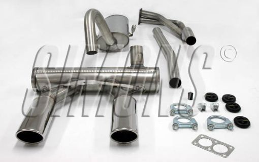 Billede af Simons sportsudstødning Opel GT 1900 2x70/90 mm