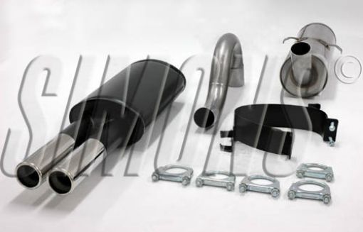 Billede af Simons catback udstødning Volvo 740/940 GL/GLE/GLT 2x70 mm