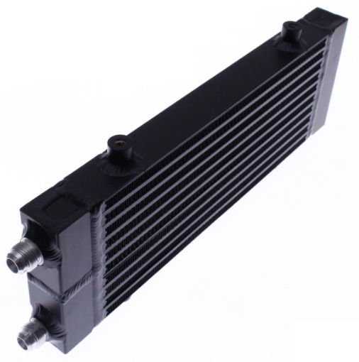 Billede af Universal Dual Pass bar & Plate Oil Cooler - Medium - Sort - AN10