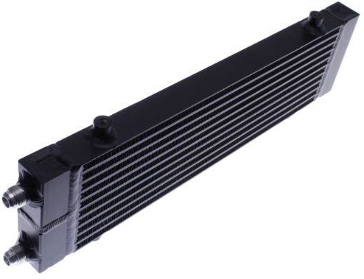 Billede af Universal Dual Pass bar & Plate Oil Cooler - Large - Sort - AN10