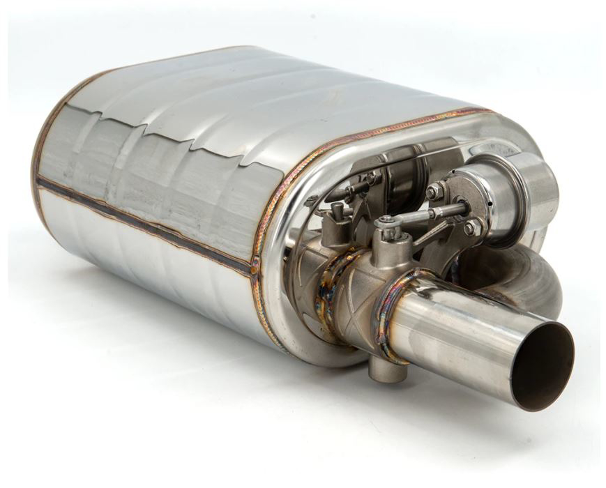 Exhaust muffler with Cutout valve 2½" Without controller Qualitec.dk