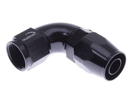 Billede af 90gr. AN fitting - AN10 - Sort - High flow
