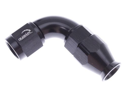 Billede af 90gr. PTFE AN fitting - AN-4 - Sort - High Flow