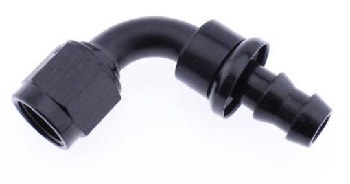 Billede af 90gr. AN fitting - AN-8 - Sort - Push lock