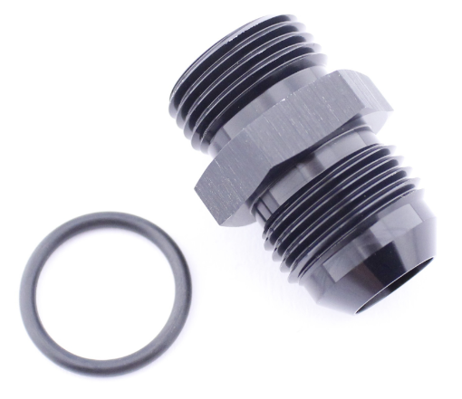 Billede af AN nippel-adapter – AN6 han til AN6 O-ring han – Sort
