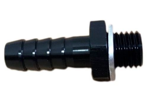 Billede af Slangestuds adapter M12x1,50 han – 8 mm slange sort