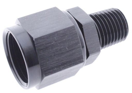 Billede af Lige AN adapter AN8 hun – 3/8" NPT han – sort