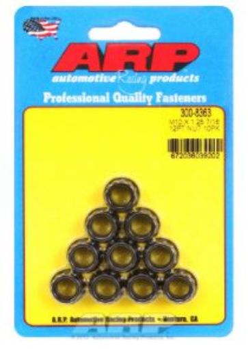 Billede af ARP M10 x 1.25 12 point Nut Kit (Pack of 10)