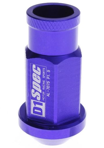 Billede af Aluminium Wheel nuts - M12*1.25 - Blue (Set of 20pc)