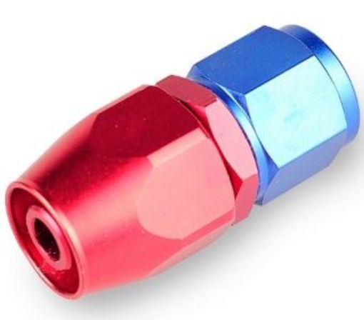 Billede af Lige AN fitting - AN-4 -  Rød/Blå