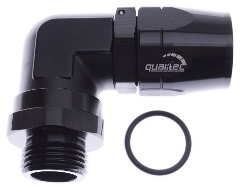Billede af 1-1/16-12 UNF-> AN16 - 90 deg - Sort
