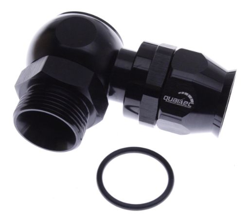 Billede af AN16 (1-5/16-12 UNF) - > AN16 hose - 90gr. Black  - PTFE fitting - Banjo fit