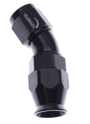 Billede af 45gr. PTFE AN fitting - AN-6 - High flow - Sort