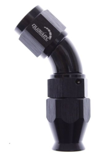 Billede af 45gr. PTFE AN fitting - AN-4 - High flow - Sort