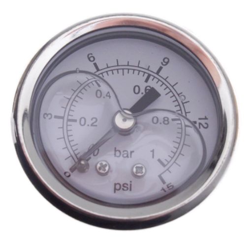 Billede af Mekanisk brændstoftryksmåler 0-15 PSI/0-1 bar hvid