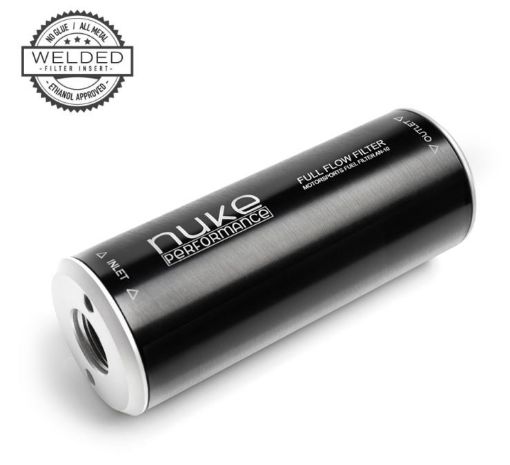 Billede af Nuke Performance slim brændstoffilter AN10 10 micron rustfrit stål