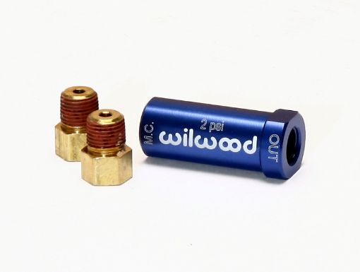 Billede af Wilwood Residual Pressure Valve - New Style w/ Fittings - 2# / Blue