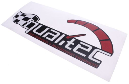 Billede af Qualitec sticker 125mm. - Black - Racing flag