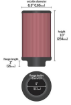 Billede af 5" KN filter - 127mm. K&N luftfilter - RU-3220