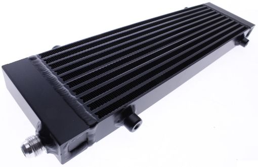 Billede af Universal Dual Pass bar & Plate Oil Cooler - Large - Sort - AN10 - High Flow