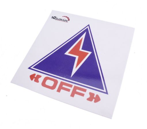 Billede af Nødstop - Sticker 9x9cm.