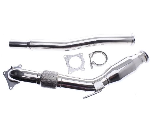 Billede af 3" TFSI Downpipe / forrør - Med 200 cellers Racerkatalysator - SS201