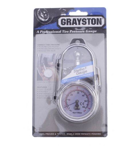 Billede af TYRE PRESSURE GAUGE ANGLED - 60 psi / 4 bar