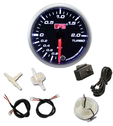 Billede af Autogauge ladetryksur - Dark - 2 Bar