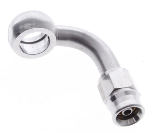 Billede af 90° banjo I.D. 11,2mm - thickness 8,2mm - Passer til AN3 PTFE slange