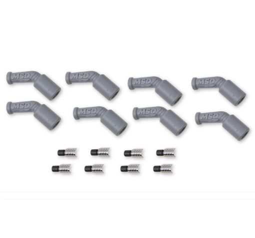 Billede af MSD Coil Plug Boot & Terminal Kit - 135 Degree Ends - Set of 8
