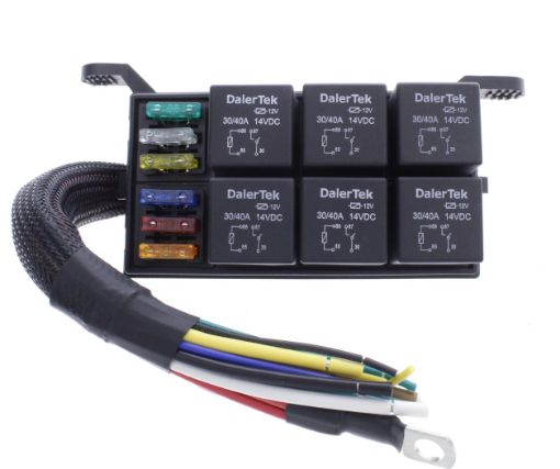 Billede af Relæboks – 6 sikringer – 6x40 AMP relæer