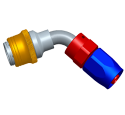 Billede af 60° Quick Connect Hose Ends -Black/Gold - AN16